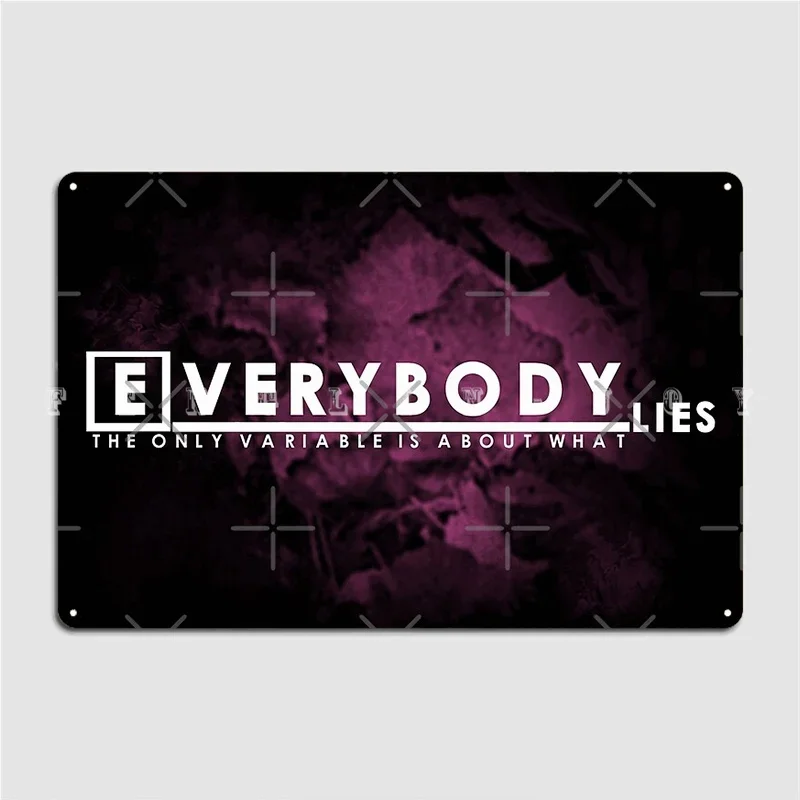 Everybody Lies Purple Poster Metal Plaque Club Home Painting Décor pub Garage Designing Tin sign Poster