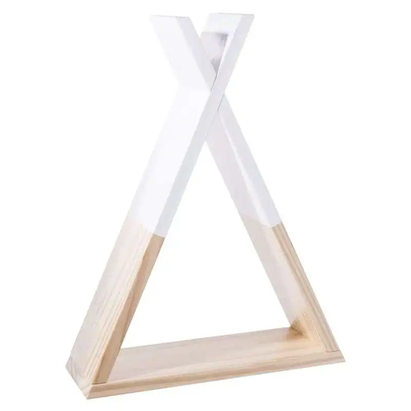 Miroytengo Children's Shelf Dormitory Teepee Design Children's Style White and Light Oak 30x39x10 cm