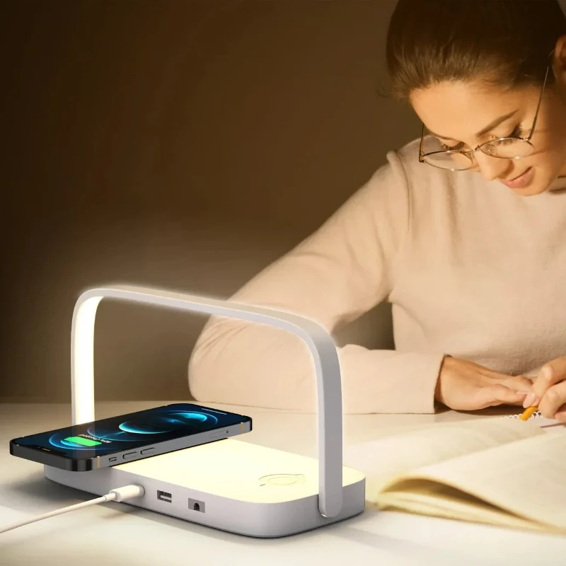 Mobile Wireless Charging Stand Light Watch Earphones Mobile Desktop Light Multi In One Wireless Charging Night Light