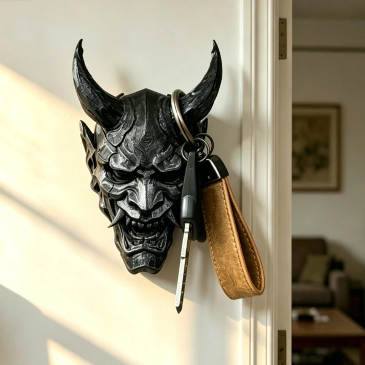 Cross-Border Dark Style Demon Mask Wall Hanging Decoration For Retro-Style Home Wall Art Decor Scenario