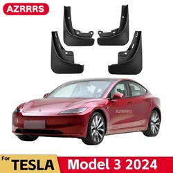 MudFlaps For Tesla Model 3 2023 2024 Model3 Mudguards Mud Flaps Splash Guards Front Rear Wheels Fender Car Accessories 4Pcs