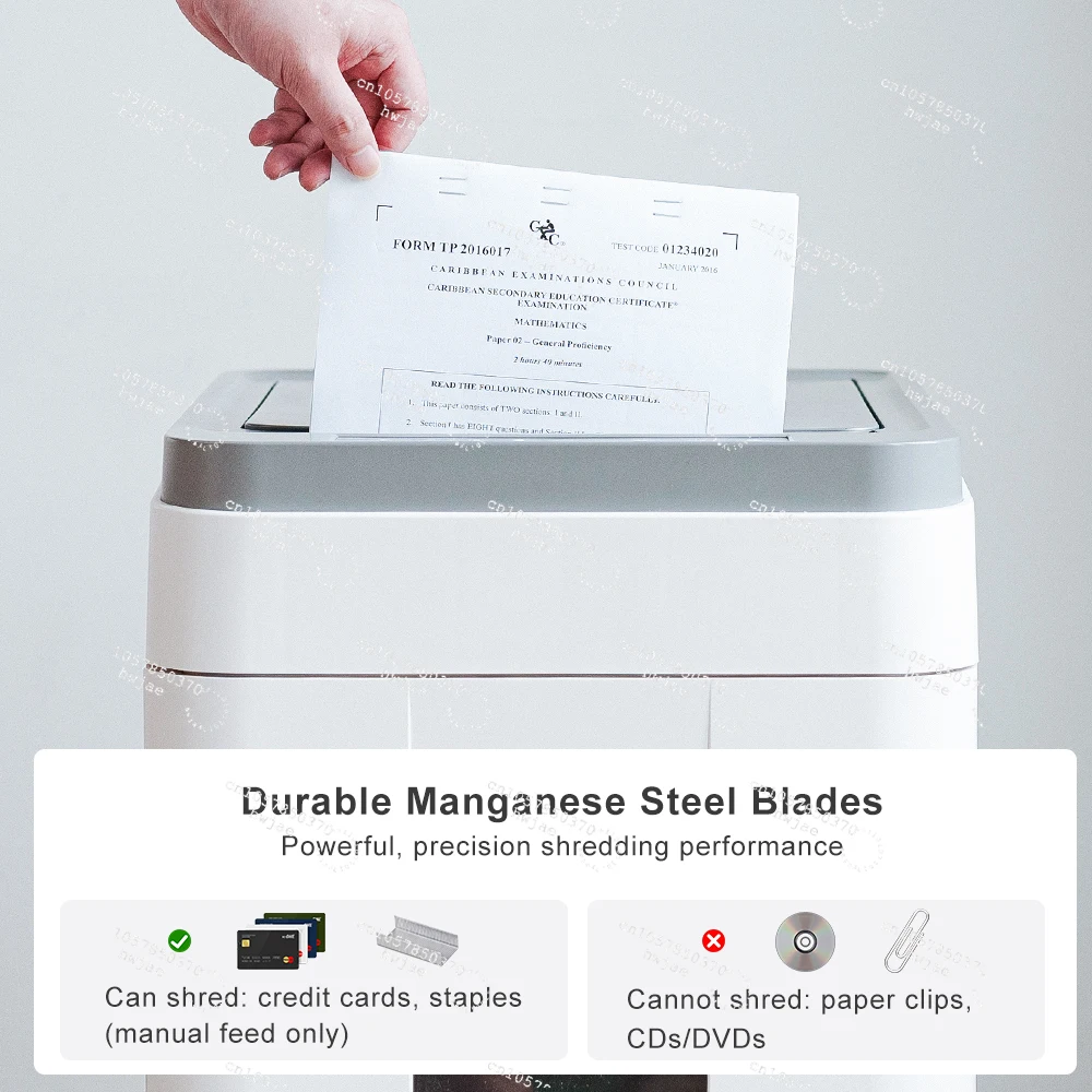 50L Auto Feed Paper Shredder: 400 Sheet P5 Micro Cut Machine Heavy Duty Industrial Commercial Document Destroyer for Home Office