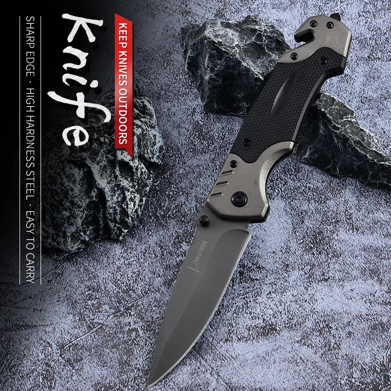 Folding Knife Outdoor Stainless Steel Pocket Knife Carry Folding Knife Fruit Knife Camping Portable High Hardness Sharpness