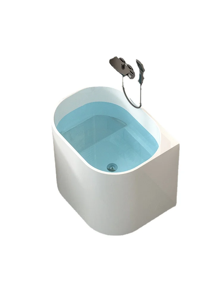 Deep Bubble Bathtub Small Apartment Mini Household Adult Internet Celebrity Acrylic Bathtub