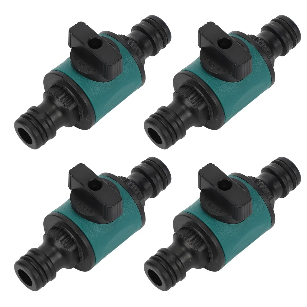 4PCS Plastic Garden Hose Connector Black and Green Quick Connect Hose Quick Connector Compact Size Dual Head