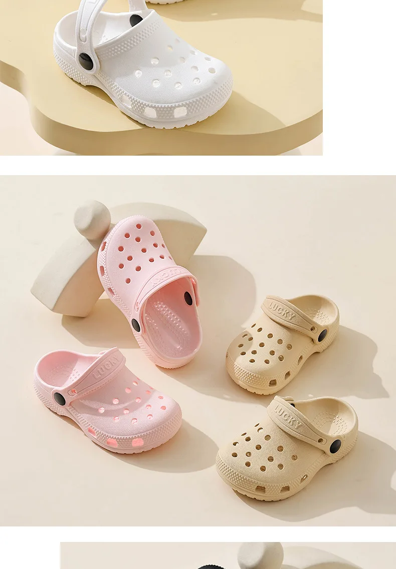 2026 Kinder Sommer Strand-Sandalen Unisex Lässige Garten-Clogs Outdoor Sandalen mit breiter Zehenbox für Mädchen Rutschfeste Haus- und Duschpantoffeln – Detail 12