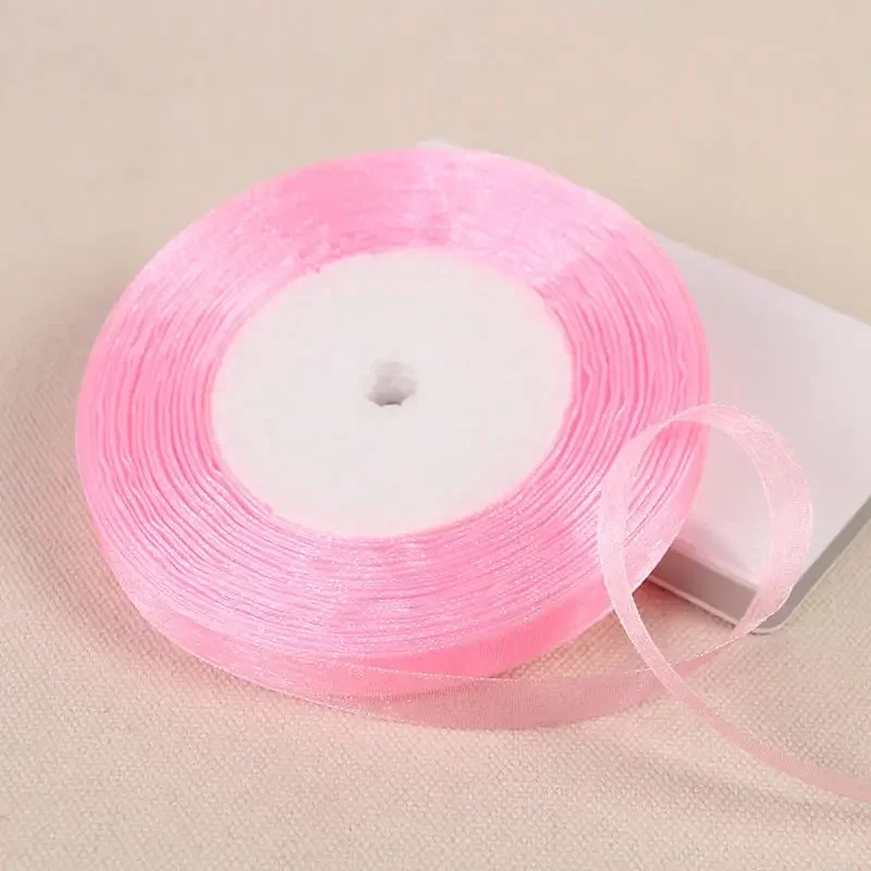 45 メートルオーガンザリボン幅 12 ミリメートルシフォンリボン DIY 結婚式の衣類補助材料装飾手芸アクセサリー