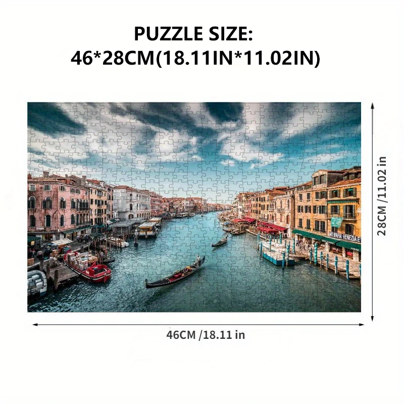 500 قطعة بازل قطع للبالغين اللوحة البندقية Lanscape ورقة الألغاز ديكور المنزل جدار عرض عيد الميلاد مهرجان هدية لعبة