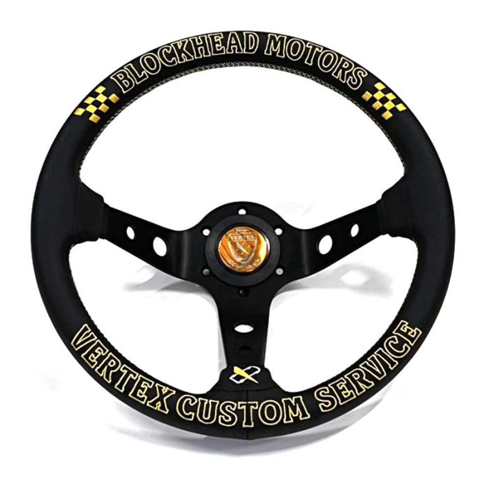 

Vertex 330MM Drift Universal 13Inch Racing Vertex Steering Wheel Car JDM Leather Steering Wheel Volantes For VW HONDA BMW TOYOTA