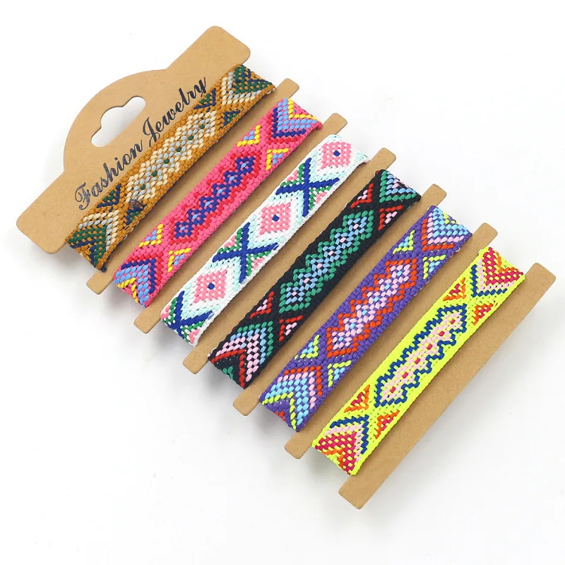 JEAE Vintage Bohemian Women Bracelets Handmade Matching Couple Jewelry Unisex Vacation Accessories Colorful Friendship Bracelet