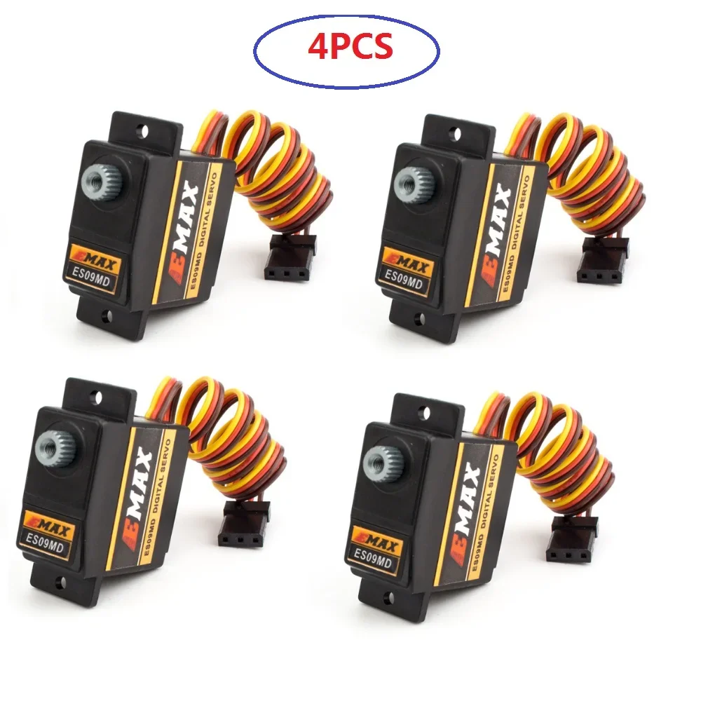 SkyDEl2/4pcs EMAX ES09MD ES08MD Dual-bearing Special Swash Metal Digital Servo For TREX Align 450 Helicopter