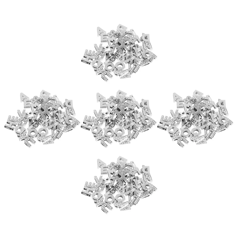

130 Pcs Alphabet Rhinestone Accessories Jewelry Charms Making Decorative Bead Letters for Crafts