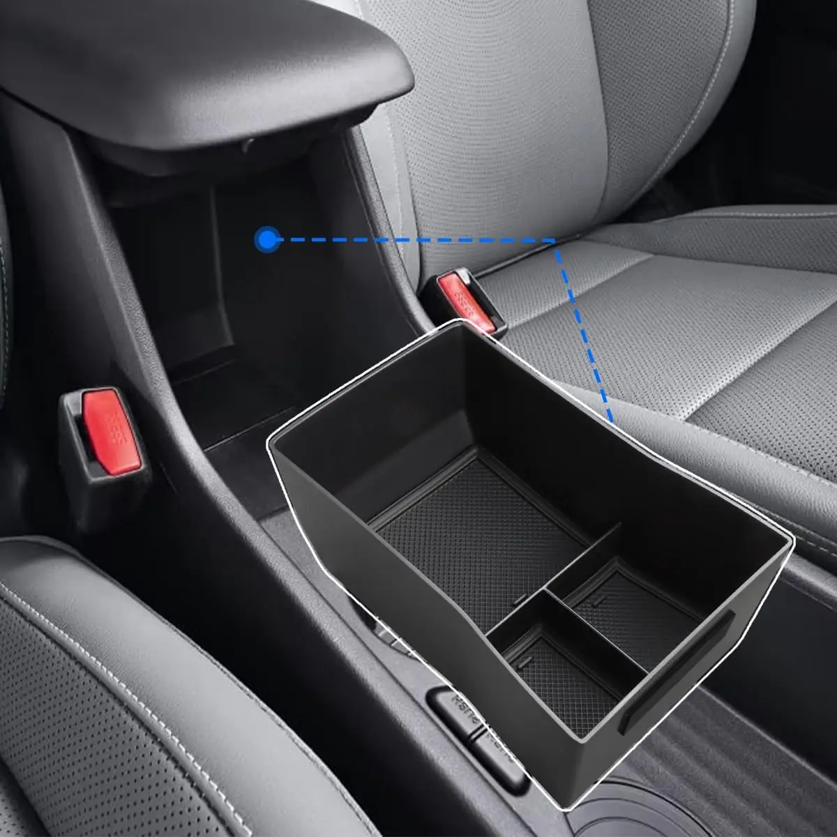 Armrest Storage Box For 2024 Hyundai Kona SE SEL Center Console Car Organizer Tray Interior Box Electronic Version Accessories