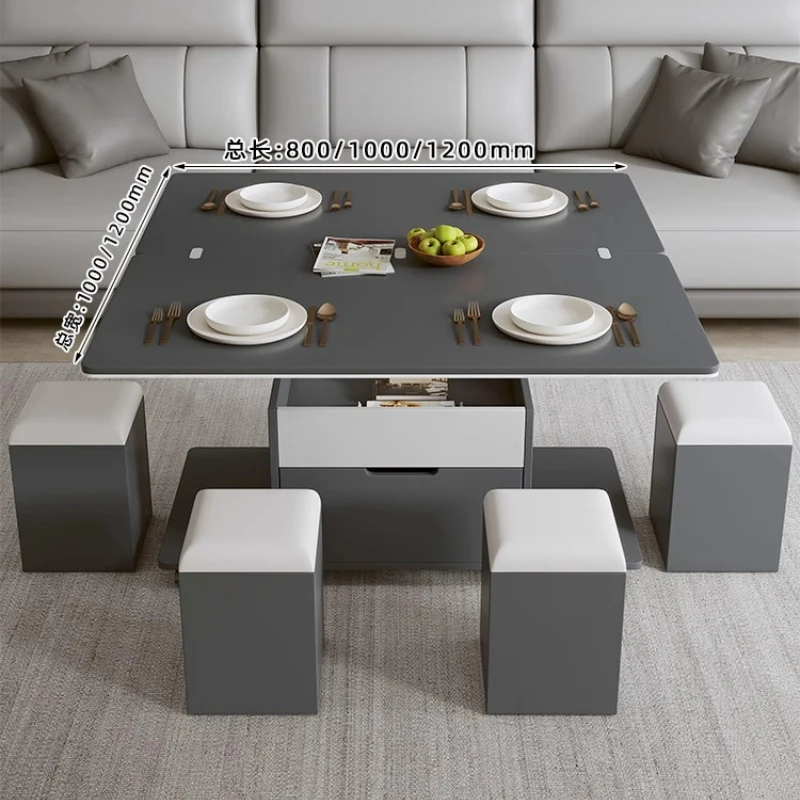 روك بلاطة رفع طاولة القهوة متعددة الوظائف المنزلية للطي طاولة شاي ضوء الفاخرة Mobili Per Il Soggiorno الأثاث