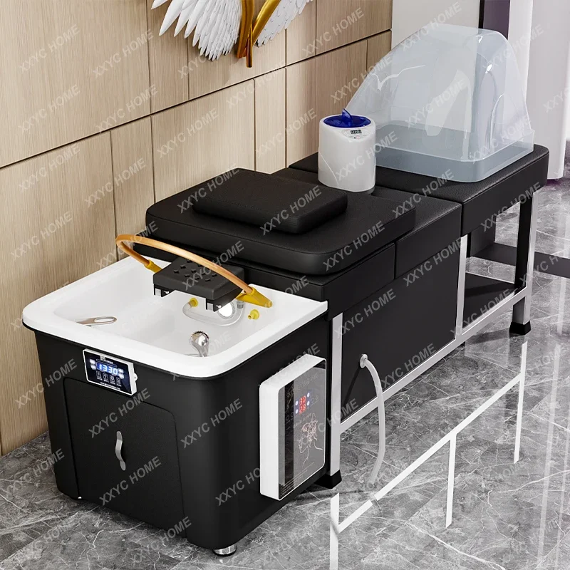 Constant temperature head treatment shampoo bed is not connected to the water, its own water storage tank, water heater,