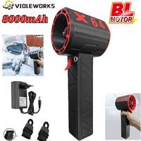 X64 Handheld Turbo Jet Fan 8000mAh Car Violent Turbo Fan 64mm Brushless Motor 1400g Thrust Electric Strong Dust Blower