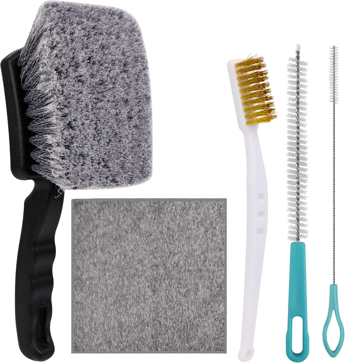 

5Pcs Bird Bath Brush Kit, Larbeti 1P Hard Silk Bristle Bird Cleaner Brush, 2P Hummingbird Feeder Cleaning Scrub 1P Steel Wire