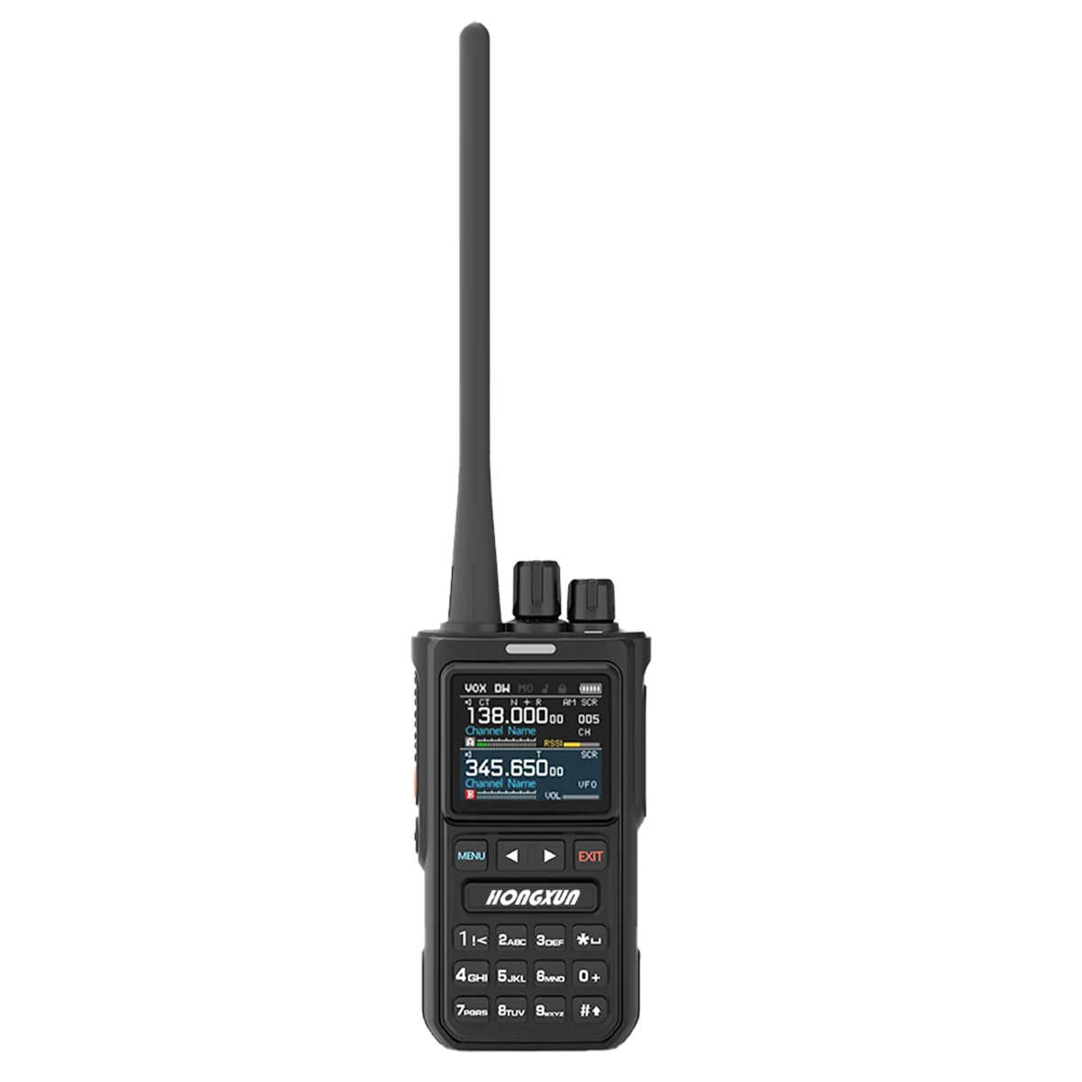HX-8100 Walkie Talkie 7 W UHF/VHF 4-Band One-Key-Pairing Channel Scan VOX Farbdisplay Akku mit großer Kapazität