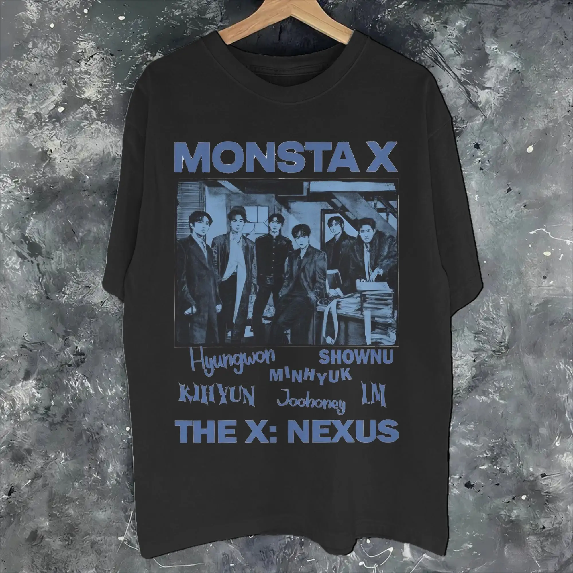 Men Women Printed Monsta X the X Nexus North America World Tour T Shirt Tee Pure Cotton  T-shirts Clothing