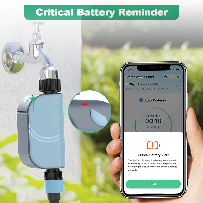 

Tuya Wifi Automatic Sprinkler Timer Intelligent Irrigation Programmer Equipment Waterproof Irrigation Timer Watering System