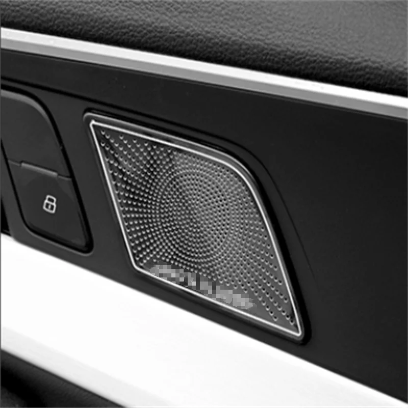 For Audi A4 B9 / A5 2017-2022 Interior Styling Door Speaker Audio Loudspeaker Decoration Cover Trim Car Styling