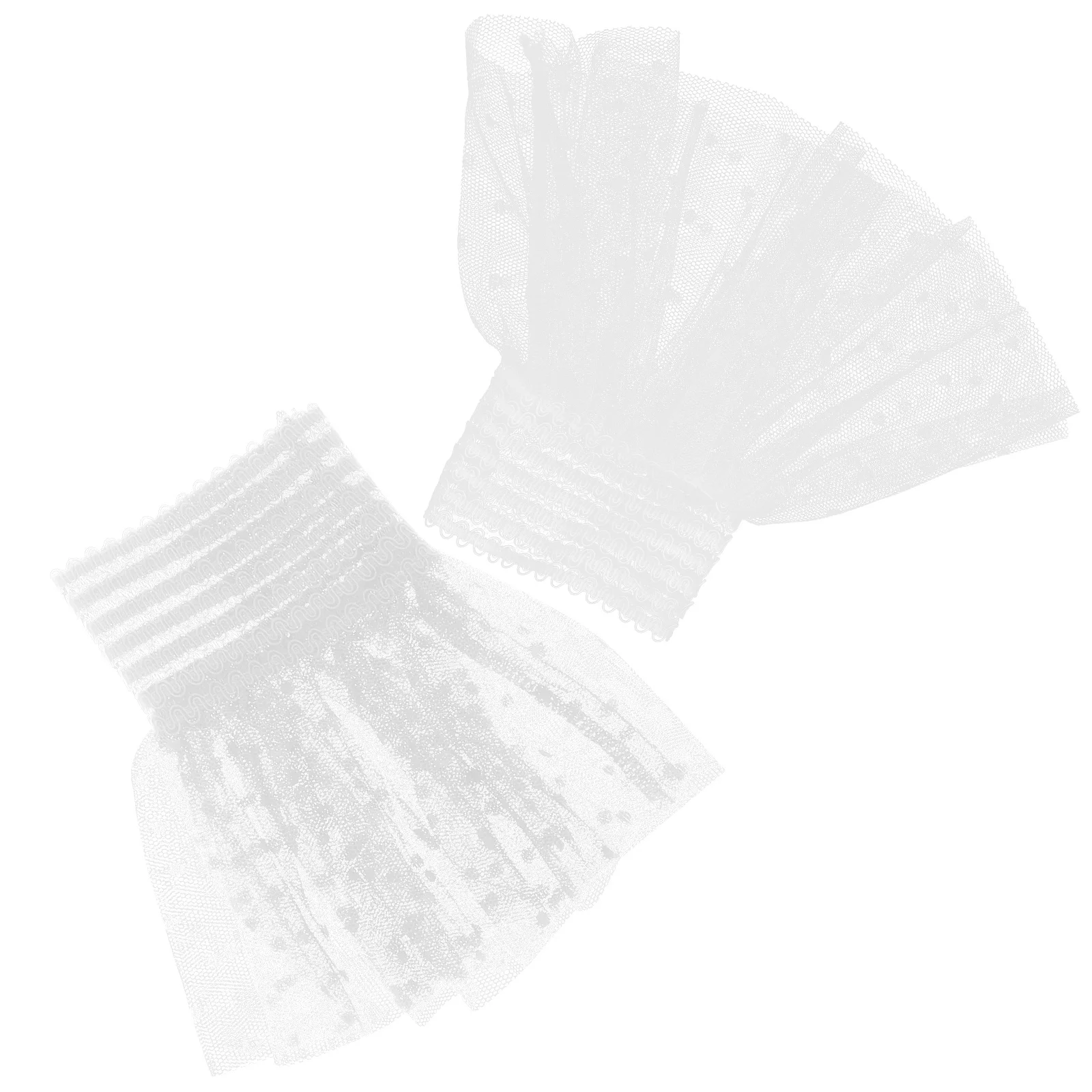 1 زوج الدانتيل الأصفاد المعصم للنساء انفصال الأكمام كاذبة الزخرفية اليد الكفة فساتين راقية اكسسوارات شبكة الشيفون كم #6