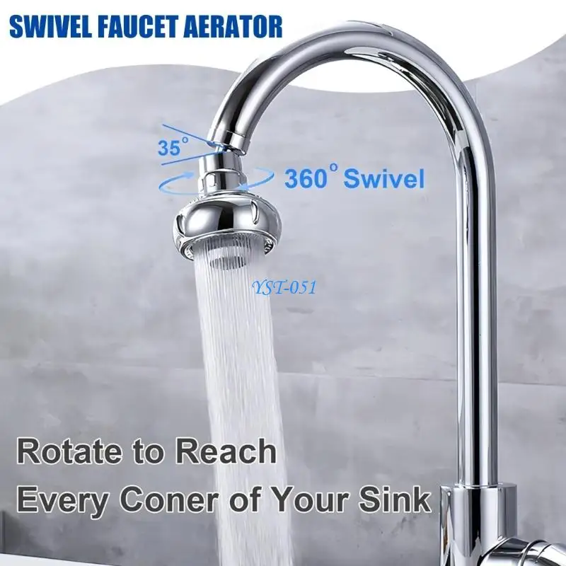 E15A Universals Kitchen Faucet Extenders Adapter 360° Swivels Faucet Aerator For Kitchen Sink Attachment Easy to Install