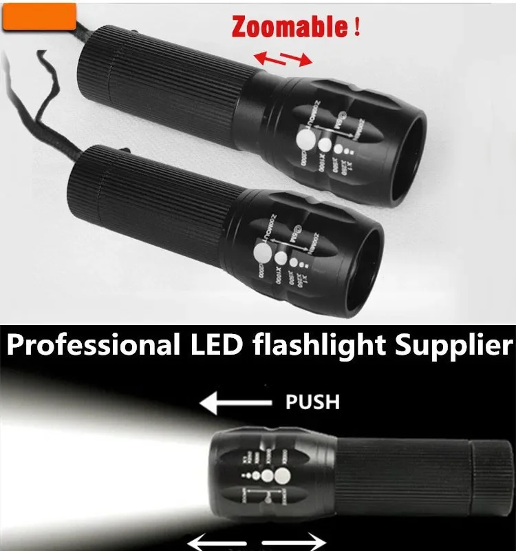 Zoomable impermeável lanterna LED, tocha lâmpada, Mini lanterna, portátil, ao ar livre, Camping, caça, 2000LM