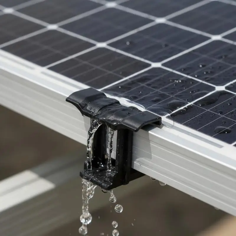 35/40/45mm 4 Pack Solar Panel Water Drainage Clips Anti-limescale PV Panel Water Remover Clips for Off-grid Solar System