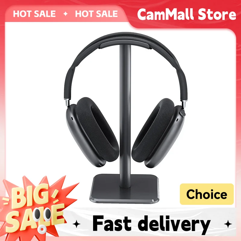 Aluminium Alloy Headphone Stand Space Saving Desktop Rack for Home/Office Sturdy Stylish Earphone Bracket with Strong Bearing