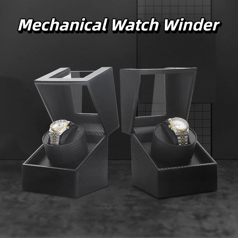 Silent Motor Single Watch Winder Storage Wooden Automatic Watch Winder Watch Display Anti-Magnetic Watch Box Display Storage