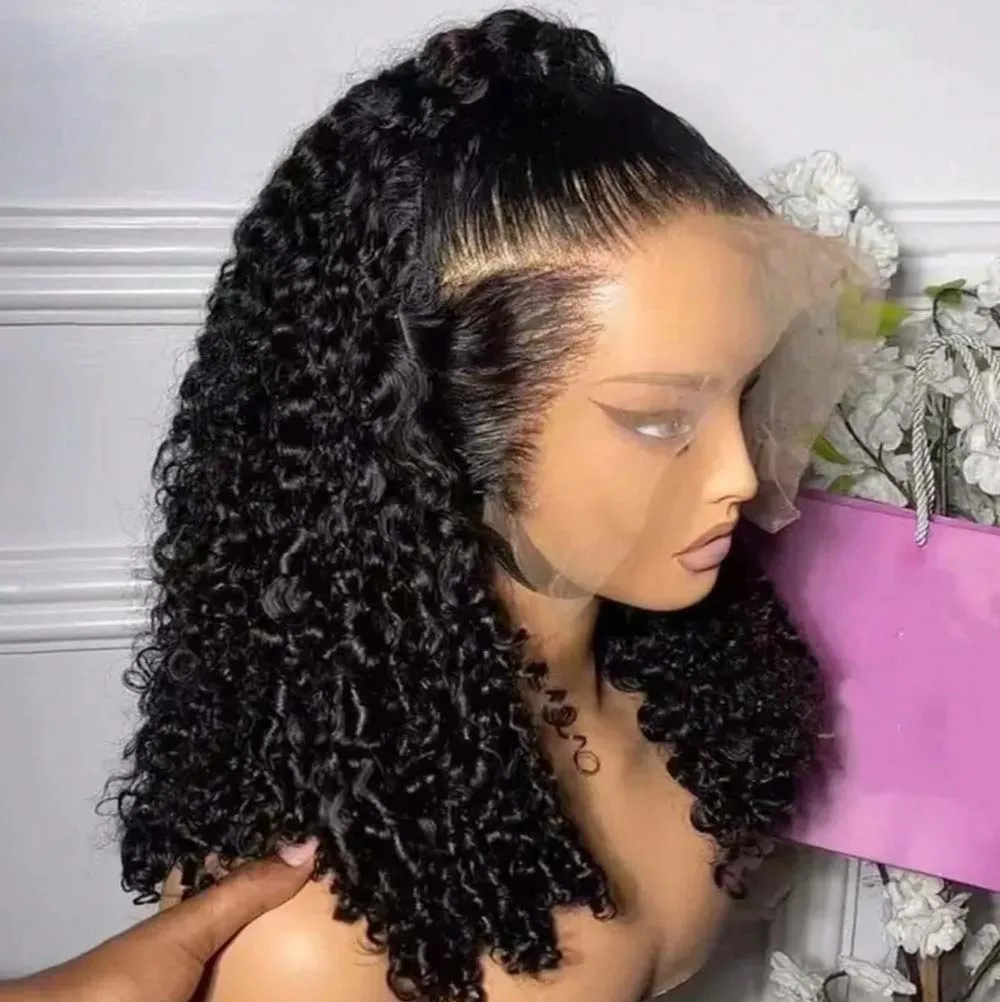 

Парики Deep Wave Bob Человеческие волосы 13x4 Прозрачный парик шнурка Боб 230% Плотность человеческих волос 4x4 Закрытый парик шнурка Предварительно выщипанный для женщин