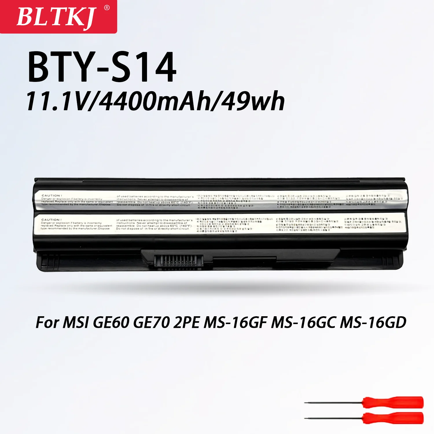 

NEW BTY-S14 Laptop Battery battery for MSI GE60 GE70 2PE MS-16GF MS-16GC MS-16GD