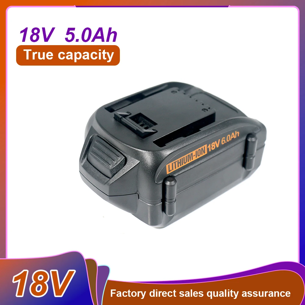 18V 5000mAh rechargeable lithium battery for power tools, suitable for Worx WA3553 35514