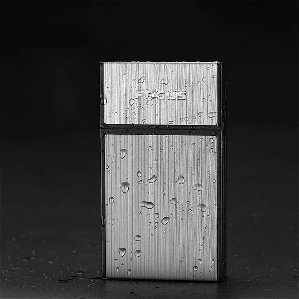 Slim 100mm Metal Portable Cigarette Box 20pcs Capacity Cigarette Case Cigar Tobacco Holder Pocket Box Smoking Accessories Gadget