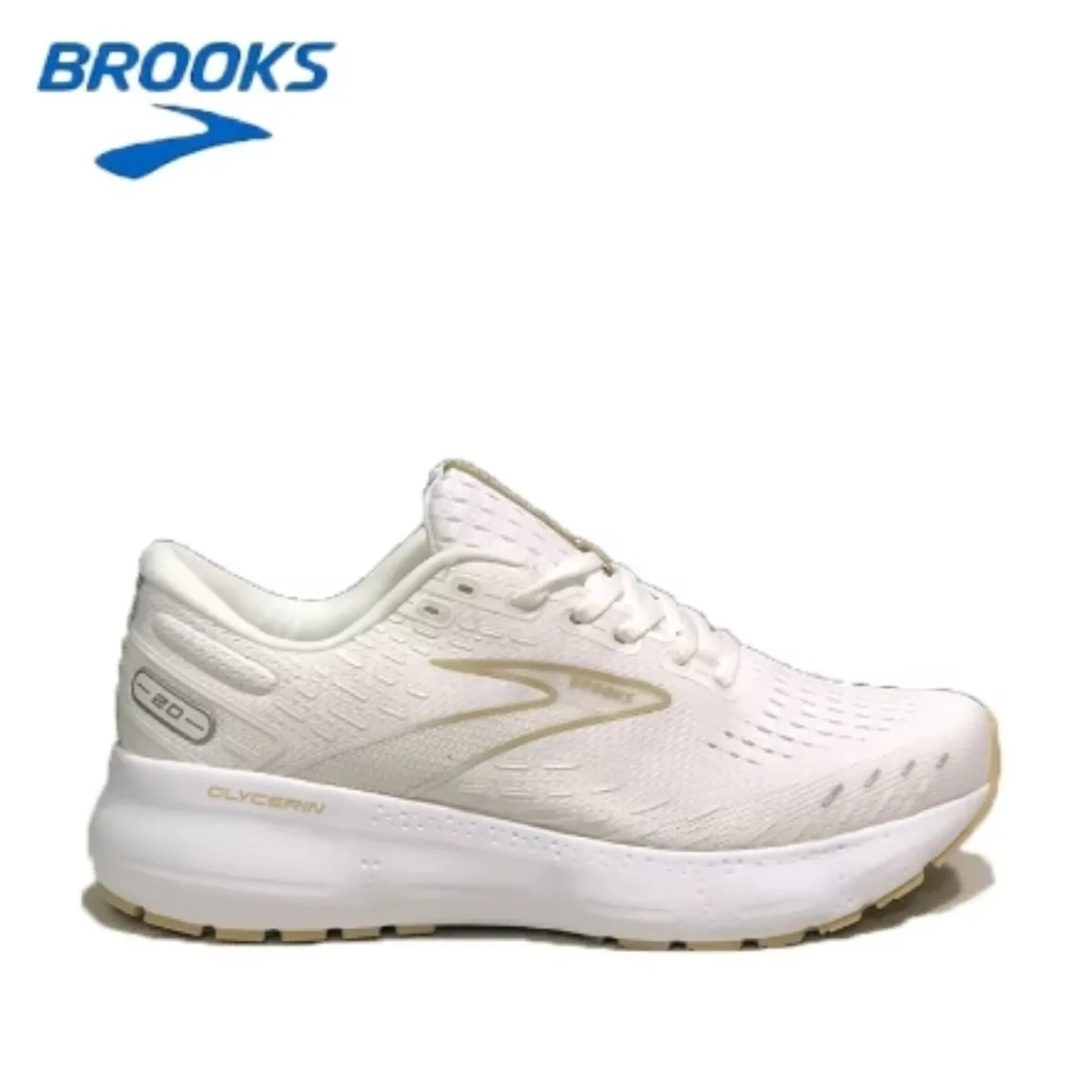 BROOKS Glycerin 20 Running Shoes Blue Depths Palace Blue Orange Men Women Long-Distance Road Sport Training Casual Sneaker