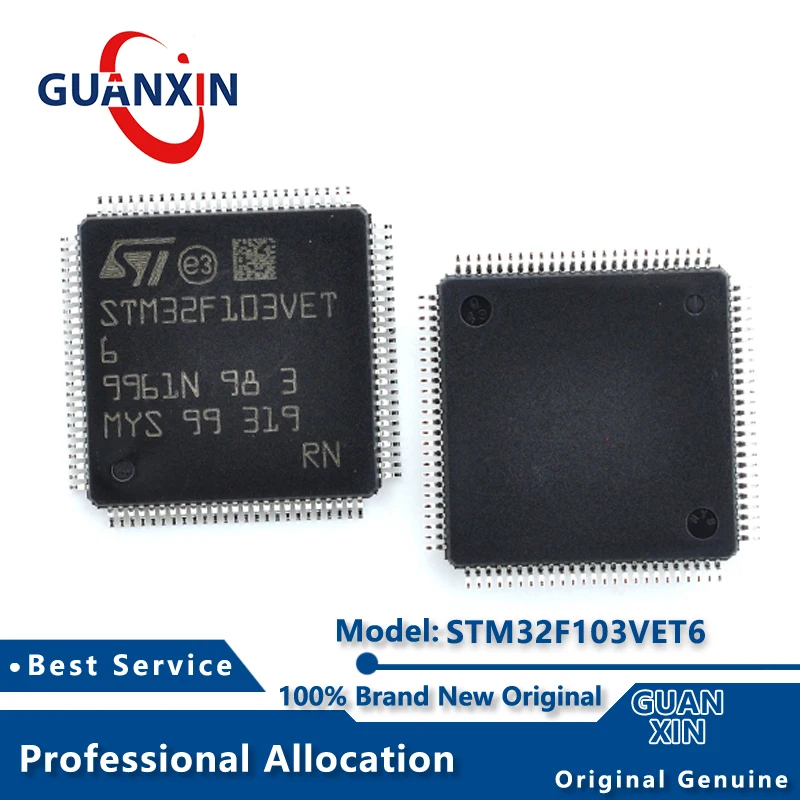 100% New  electronics Marking STM32F103VET6 STM32F103VET6TR LQFP-100 STM32F103