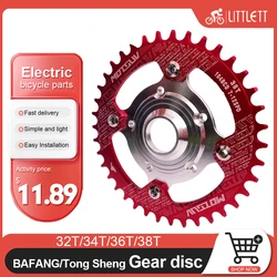 E-Bike Tongsheng Motor Chain Ring, Spider Adapter, 104 BCD Disc Holder Stand, 32T, 34T, 36T, 38T for Mid Drive Motor Kit