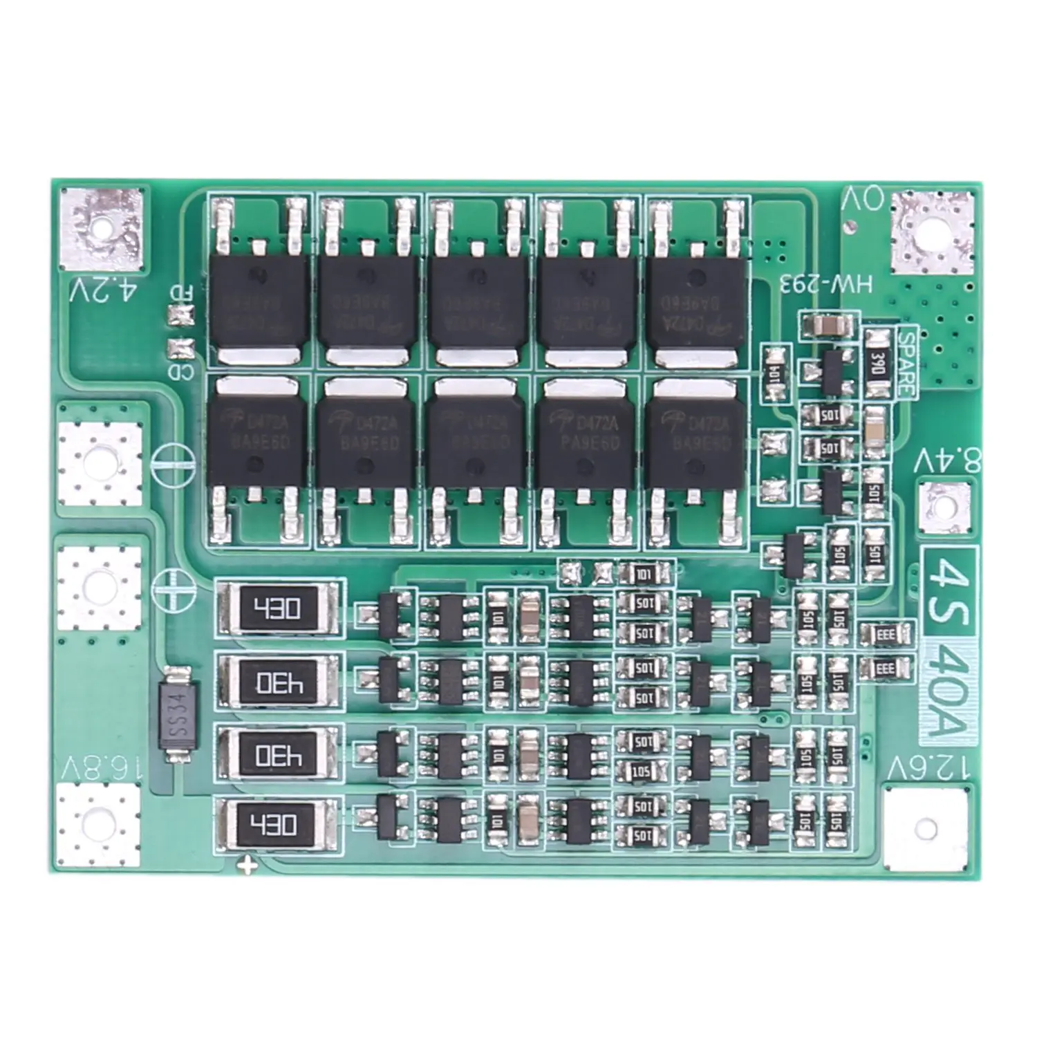 ABGN 4S 40A Li-Ion Lithium Battery 18650 Charger Pcb Protection Board with Balance for Drill Motor 14.8V 16.8V Lipo Cell Module