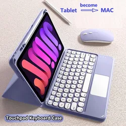 ASH for IPad Mini 2024 Mini 7 8.3 A17 Pro 7th Gen Mini6 2021 Mini5 4 3 2 1 Case Detachable Wireless Bluetooth Keyboard Cover