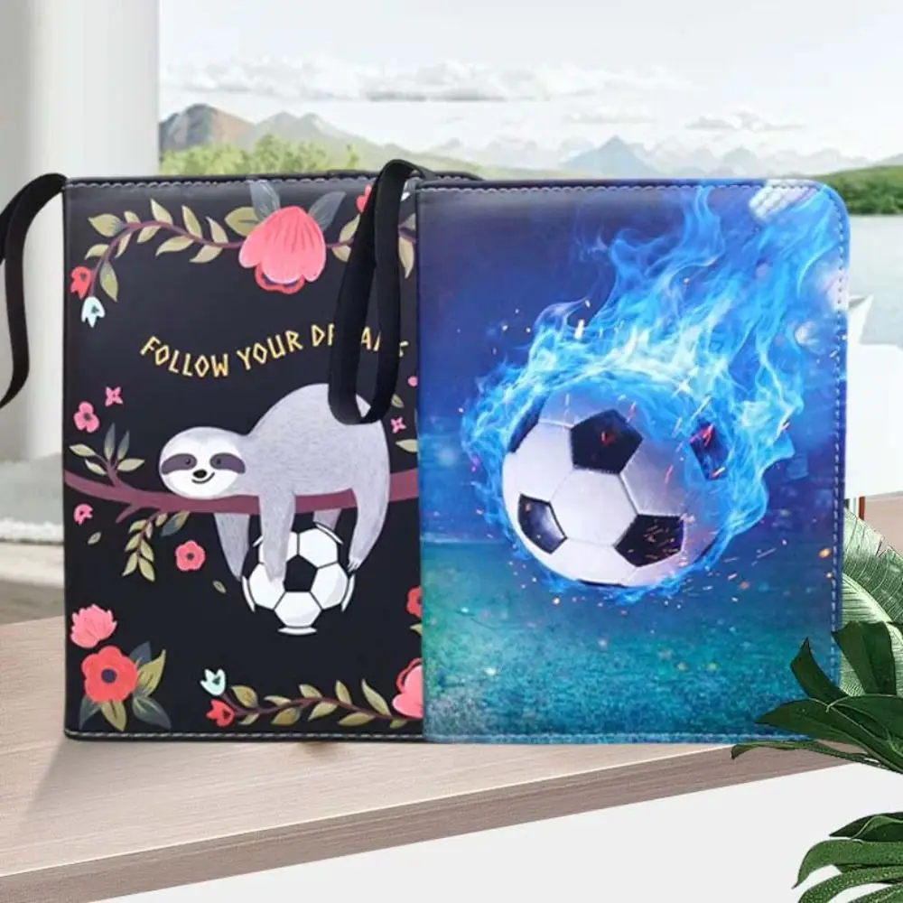 Cool Large Capacity Card Binder PU Leather Waterproof Card Collection Holder Zipper Loose Leaf Card Album Game Card