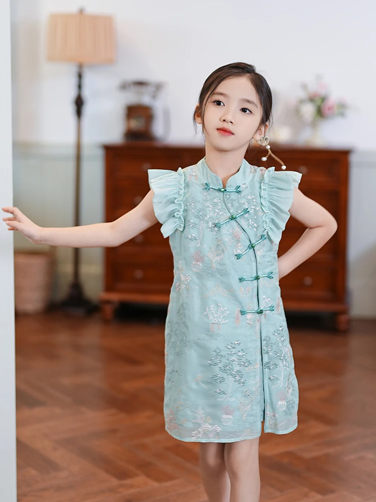 princ-sle-children's-dr-new-chinese-sle-summer-clothes-little-girl-faionable-parent-child-matching-skirt