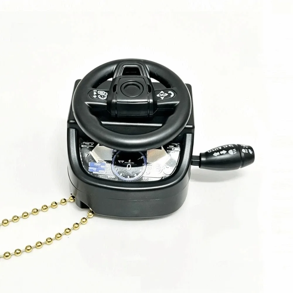 Mini Fidget Keychain Various colors Rotatable Simulated Steering Wheel Shiftable Illumination Backpack Hanging Ornament
