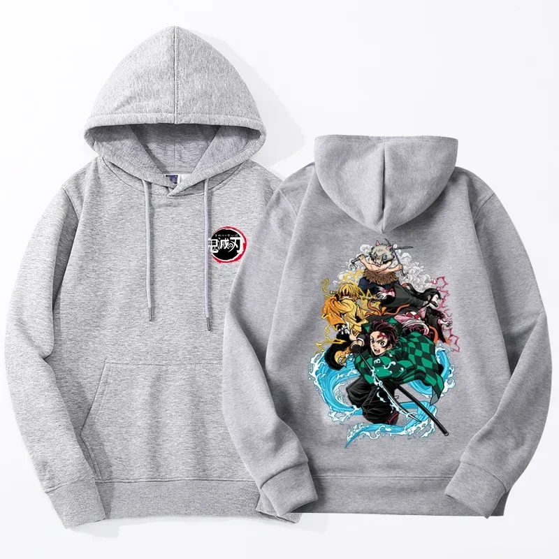 Demon Slayer Anime Hoodie Men Women Tanjirou Nezuko Sweatshirts Kimetsu No Yaiba Oversize Japan Anime Sudaderas Pullover 4XL