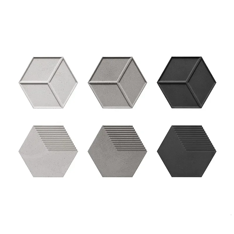 Nordic Style Geometric Wall Brick Mold Hexagonal Simple Decorative Cement Mould for Background Walls