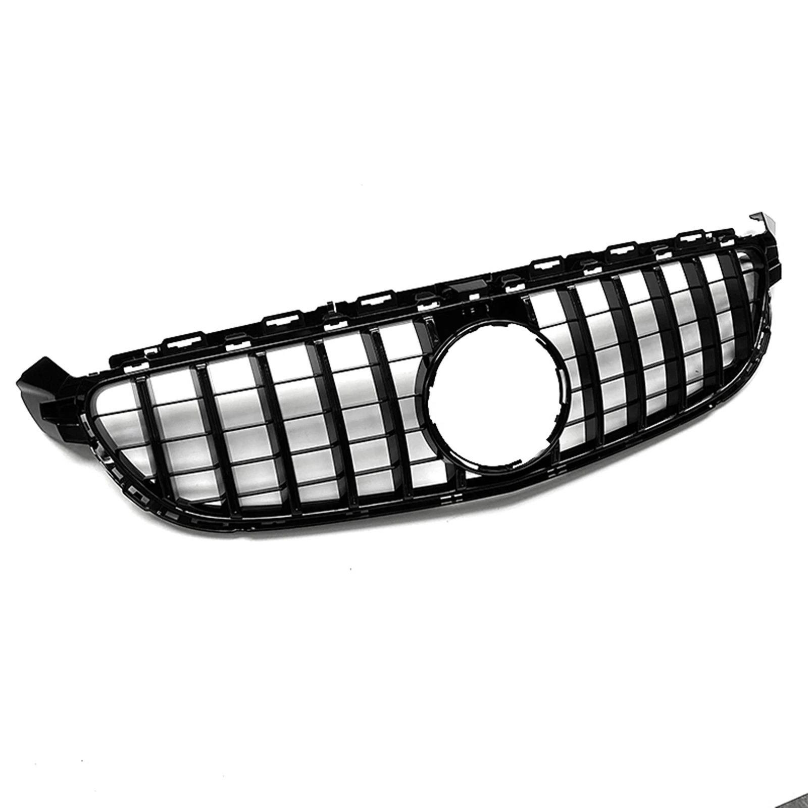 

Exterior Front Grille Hood Mesh Grill w/ Camera Sensor Hole For Mercedes Benz W205 C63 C63S AMG 2015 2016 2017 2018 GT R