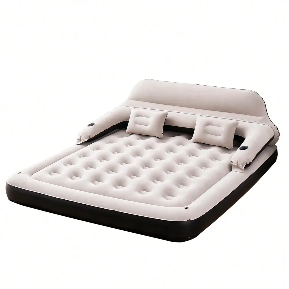 

Mattress Sofa Bed For Camping, Portable Inflatable Couch With Headboard And Soft Pillow Pump Not Included