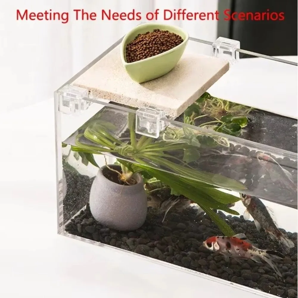 1PC Transparent Aquarium Glass Cover Holder Acrylic 4.5/5/5.5/6/8/10/12/15mm Aquarium Lid Cover Support Holder Wall Thickness