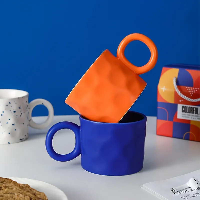 Kreative Kaffeetassen im Ins-Stil mit Löffeln, hochwertige Tassen, Einweihungsgeschenkbox