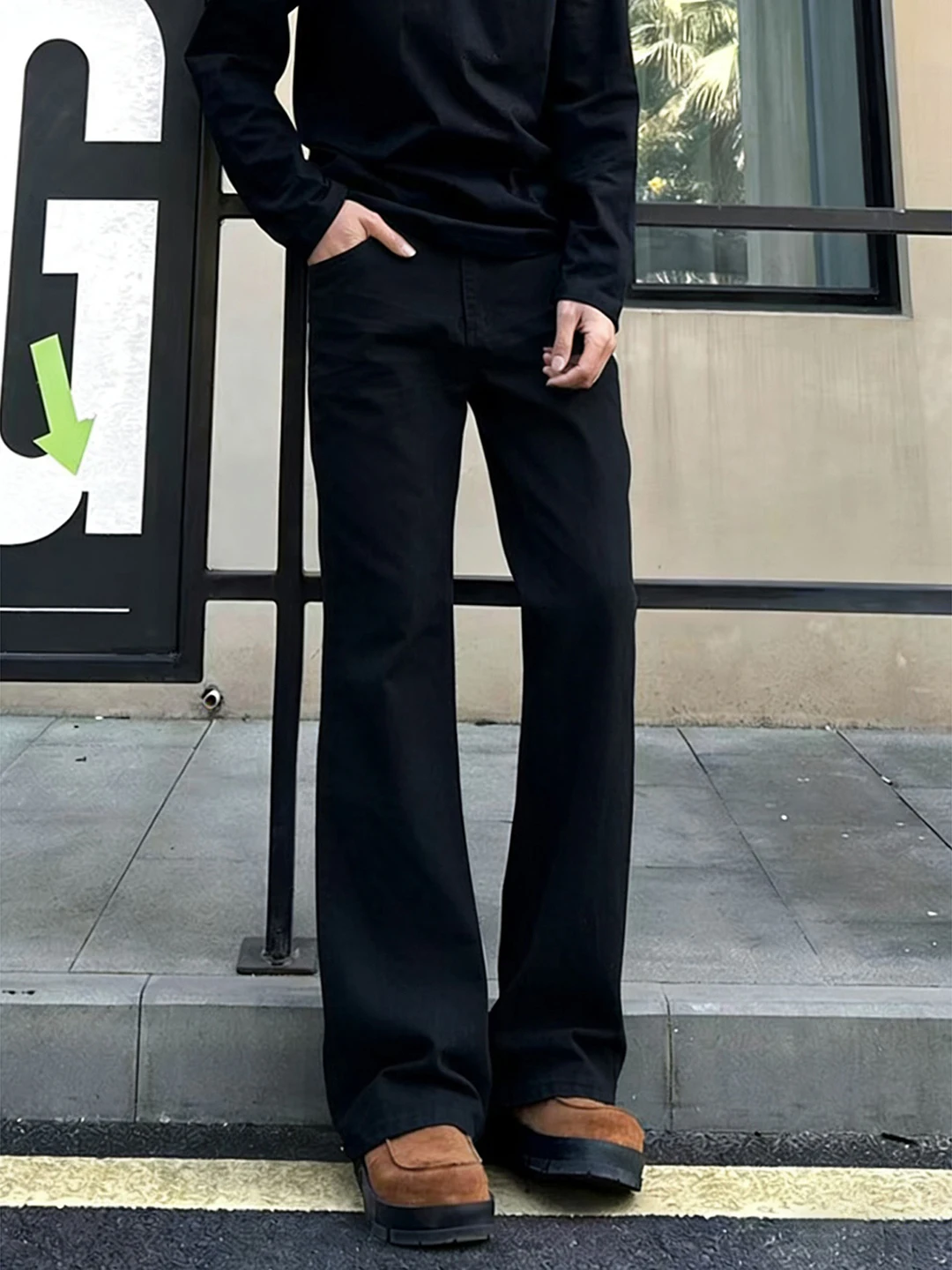 

Мужские прямые джинсы Bla Fce с подкладкой, средней посадкой, зауженные, с эффектом похудения, зимние, в американском стиле High Street